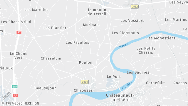 Carte de la zone d'intervention à Beaumont-Monteux