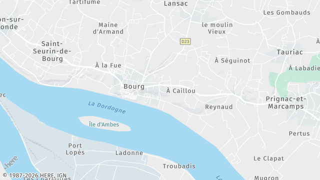 Carte de la zone d'intervention à Bourg