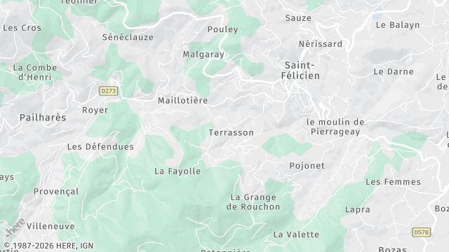 Carte de la zone d'intervention à Saint-Félicien