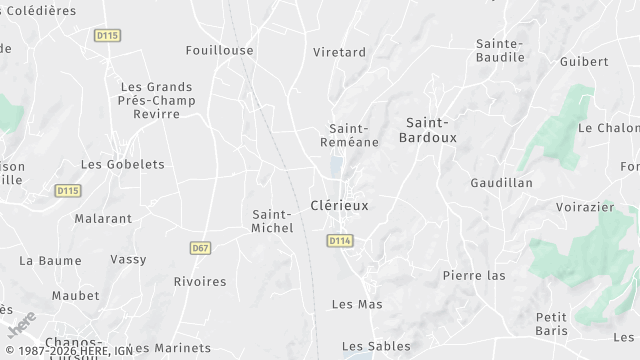 Carte de la zone d'intervention à Clérieux