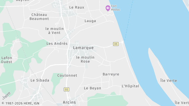 Carte de la zone d'intervention à Lamarque