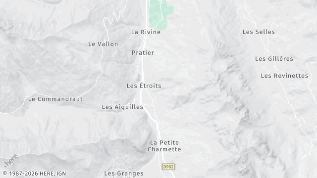 Carte de la zone d'intervention à Valloire