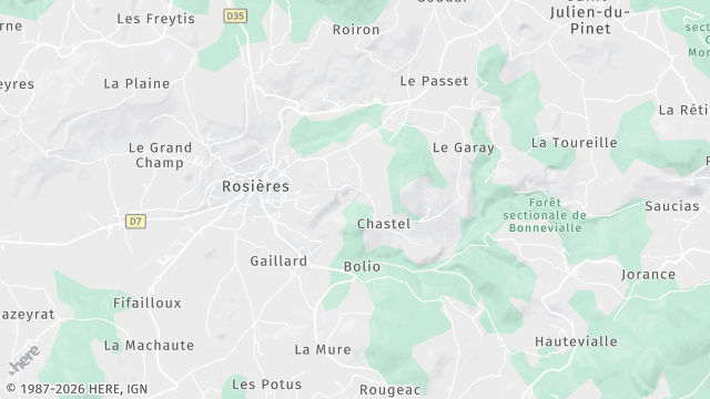 Carte de la zone d'intervention à Rosières