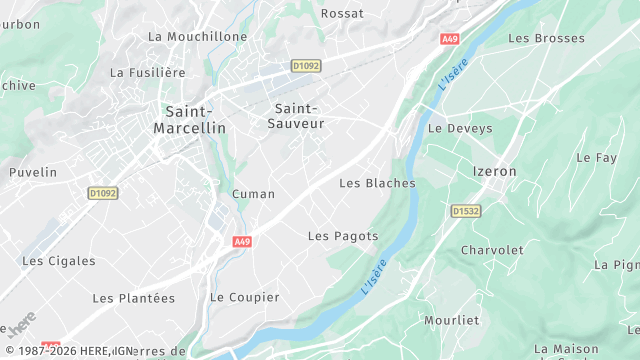 Carte de la zone d'intervention à Saint-Sauveur