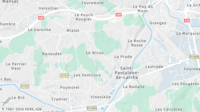 Carte de la zone d'intervention à Saint-Pantaléon-de-Larche