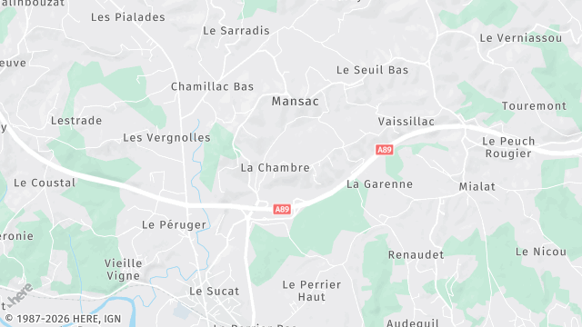 Carte de la zone d'intervention à Mansac