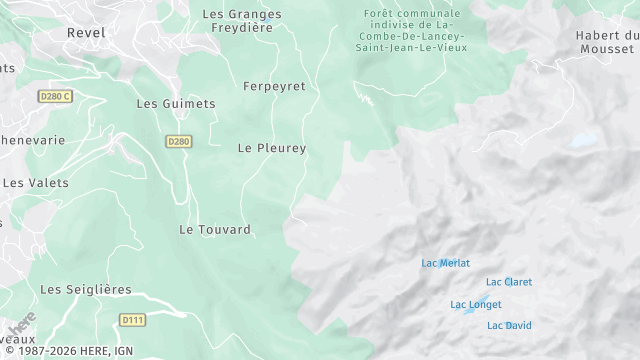 Carte de la zone d'intervention à Revel