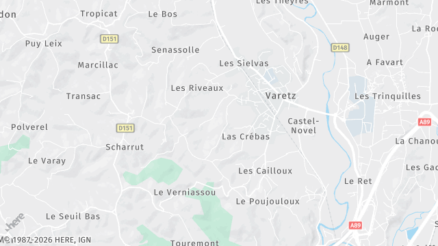 Carte de la zone d'intervention à Varetz
