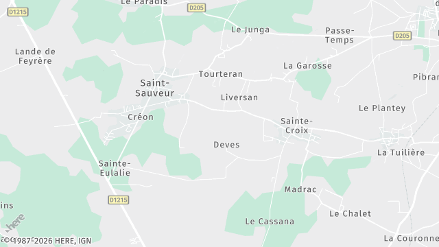 Carte de la zone d'intervention à Saint-Sauveur