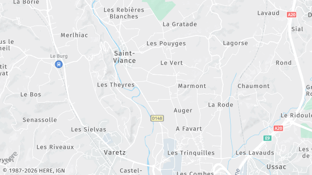 Carte de la zone d'intervention à Saint-Viance