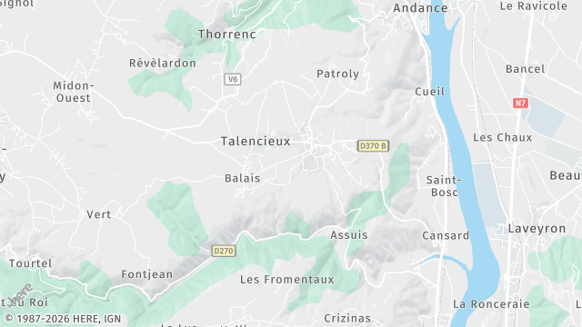 Carte de la zone d'intervention à Talencieux