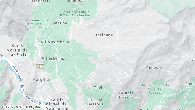 Carte de la zone d'intervention à Saint-Michel-de-Maurienne