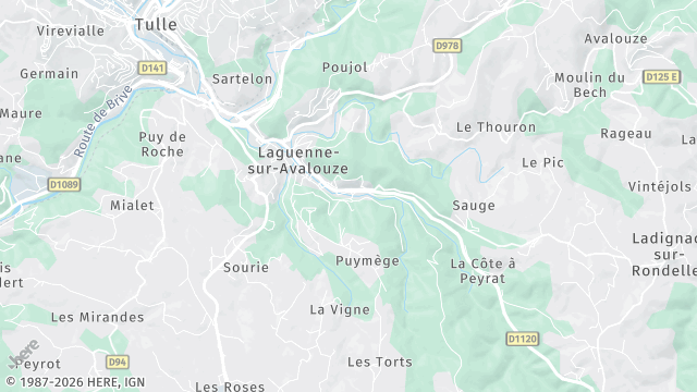 Carte de la zone d'intervention à Laguenne-sur-Avalouze