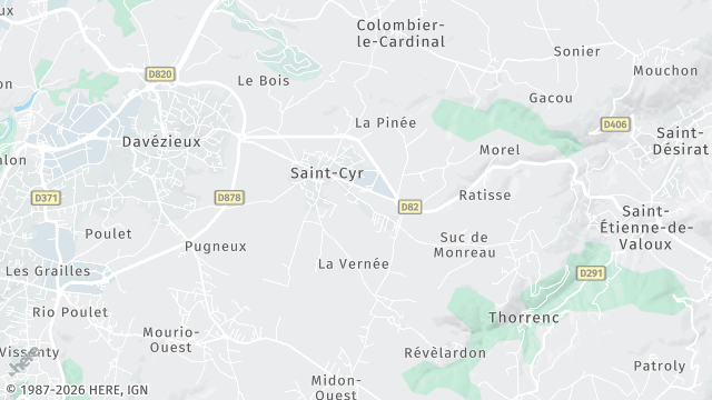 Carte de la zone d'intervention à Saint-Cyr