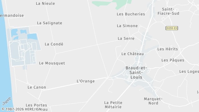 Carte de la zone d'intervention à Braud-et-Saint-Louis