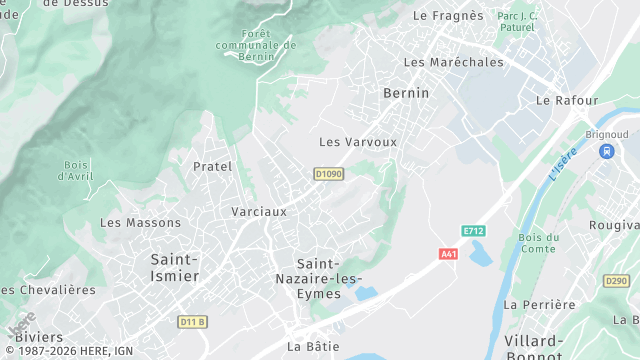 Carte de la zone d'intervention à Saint-Nazaire-les-Eymes