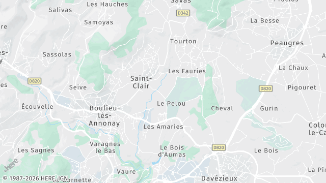 Carte de la zone d'intervention à Saint-Clair