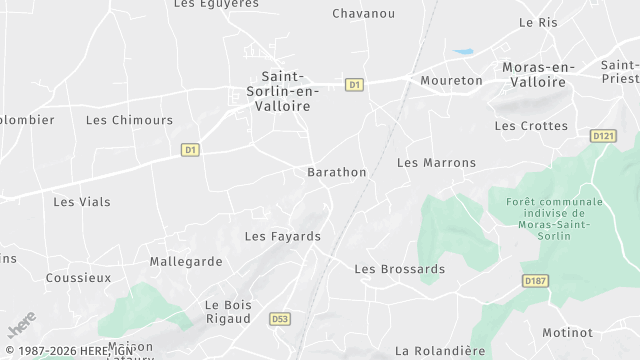 Carte de la zone d'intervention à Saint-Sorlin-en-Valloire