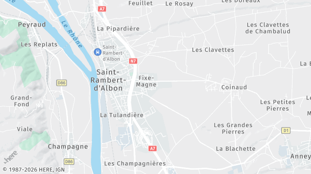 Carte de la zone d'intervention à Saint-Rambert-d'Albon