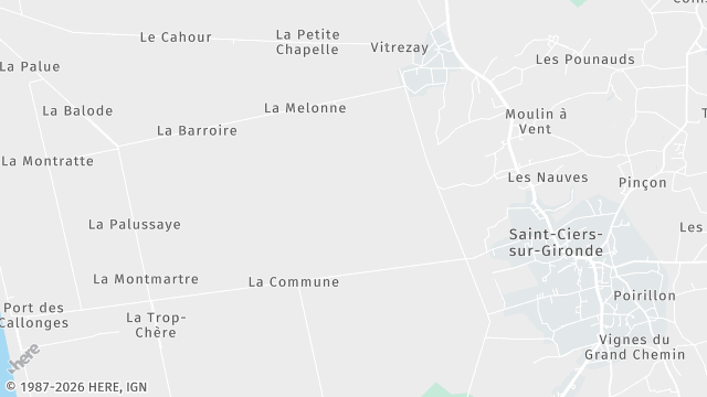 Carte de la zone d'intervention à Saint-Ciers-sur-Gironde