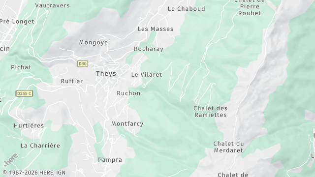 Carte de la zone d'intervention à Theys