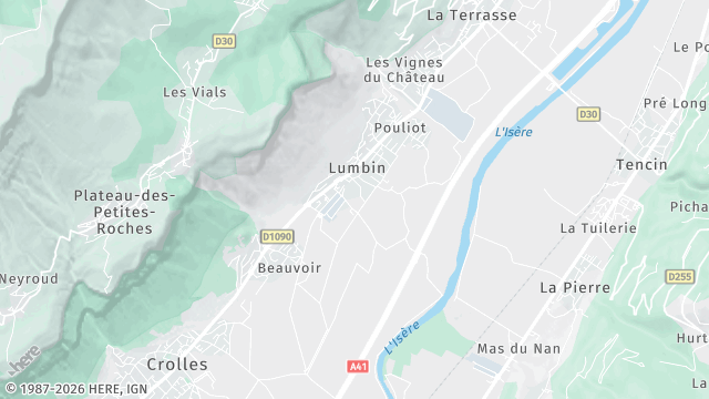 Carte de la zone d'intervention à Lumbin