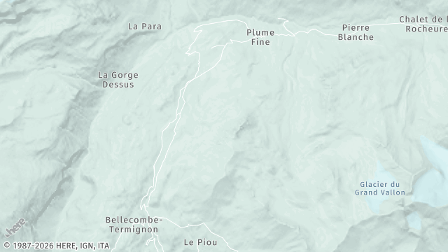 Carte de la zone d'intervention à Val-Cenis