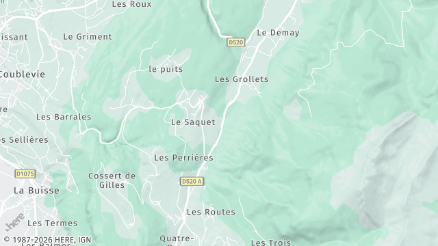 Carte de la zone d'intervention à La Sure en Chartreuse