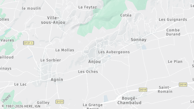 Carte de la zone d'intervention à Anjou