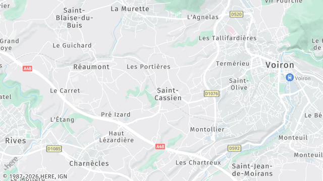 Carte de la zone d'intervention à Saint-Cassien