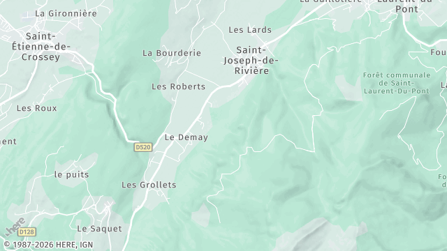 Carte de la zone d'intervention à Saint-Joseph-de-Rivière