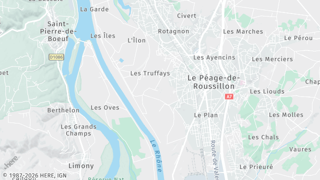 Carte de la zone d'intervention à Le Péage-de-Roussillon
