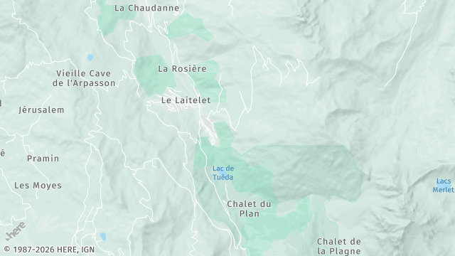 Carte de la zone d'intervention à Les Allues