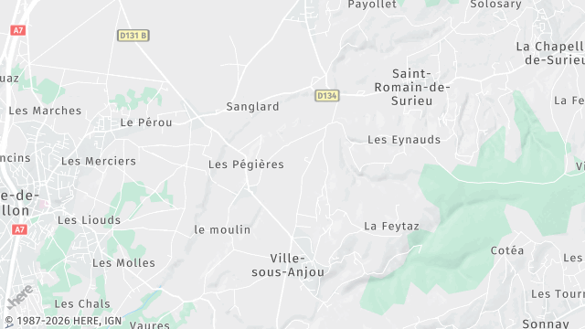 Carte de la zone d'intervention à Ville-sous-Anjou