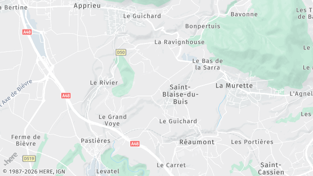 Carte de la zone d'intervention à Saint-Blaise-du-Buis