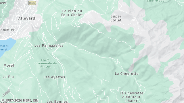 Carte de la zone d'intervention à Allevard