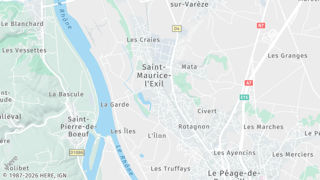 Carte de la zone d'intervention à Saint-Maurice-l'Exil