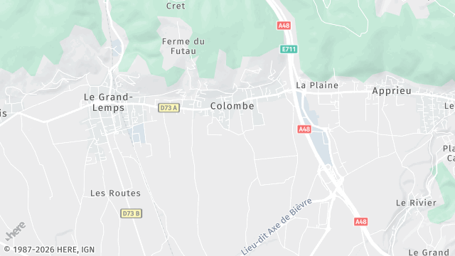 Carte de la zone d'intervention à Colombe