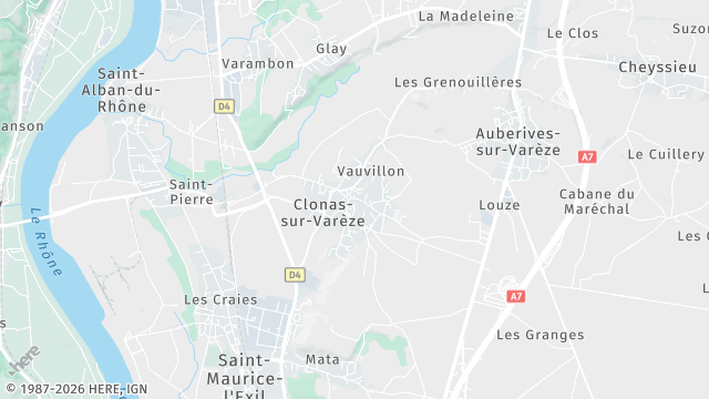 Carte de la zone d'intervention à Clonas-sur-Varèze
