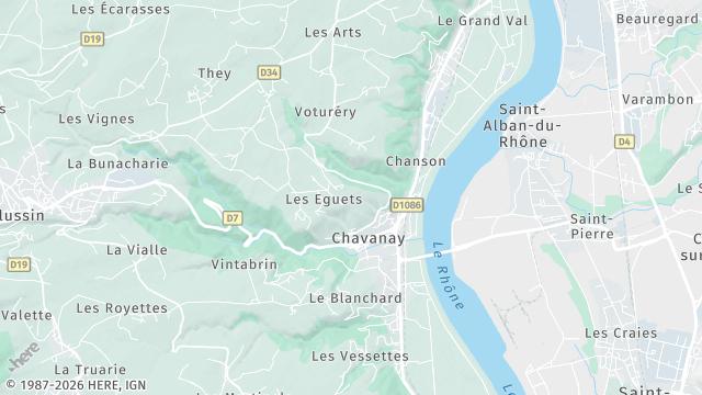 Carte de la zone d'intervention à Chavanay