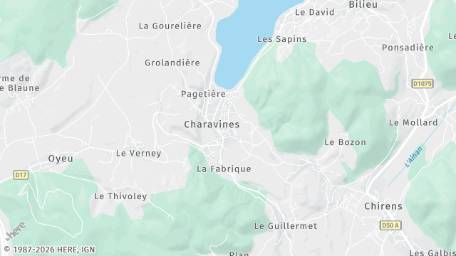 Carte de la zone d'intervention à Charavines
