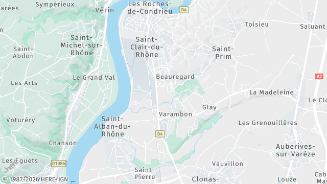 Carte de la zone d'intervention à Saint-Clair-du-Rhône