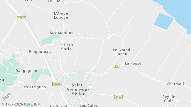 Carte de la zone d'intervention à Saint-Vivien-de-Médoc