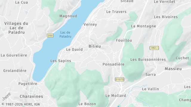 Carte de la zone d'intervention à Bilieu