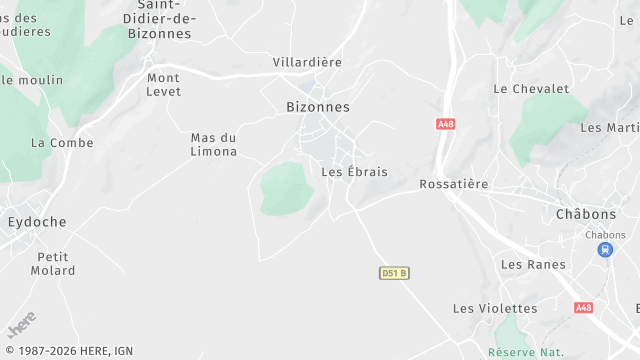 Carte de la zone d'intervention à Bizonnes