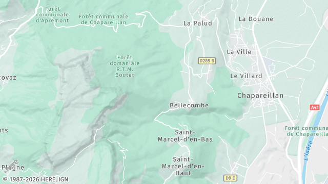 Carte de la zone d'intervention à Chapareillan