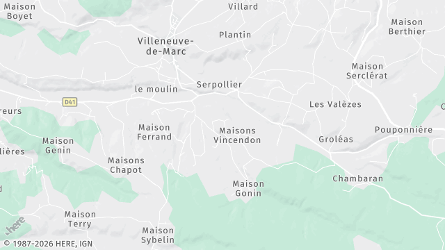 Carte de la zone d'intervention à Villeneuve-de-Marc