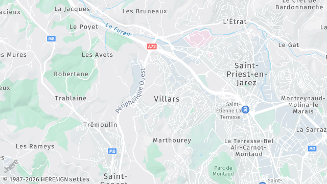 Carte de la zone d'intervention à Villars