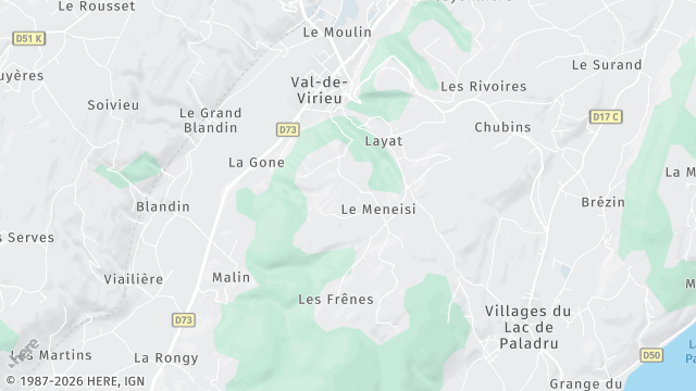Carte de la zone d'intervention à Val-de-Virieu