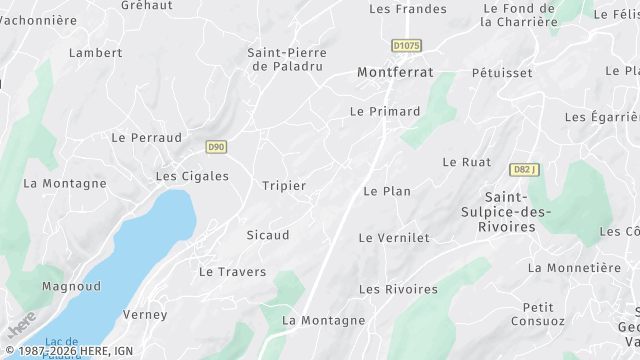 Carte de la zone d'intervention à Montferrat